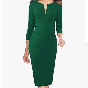 NWOT Green Pencil Dress